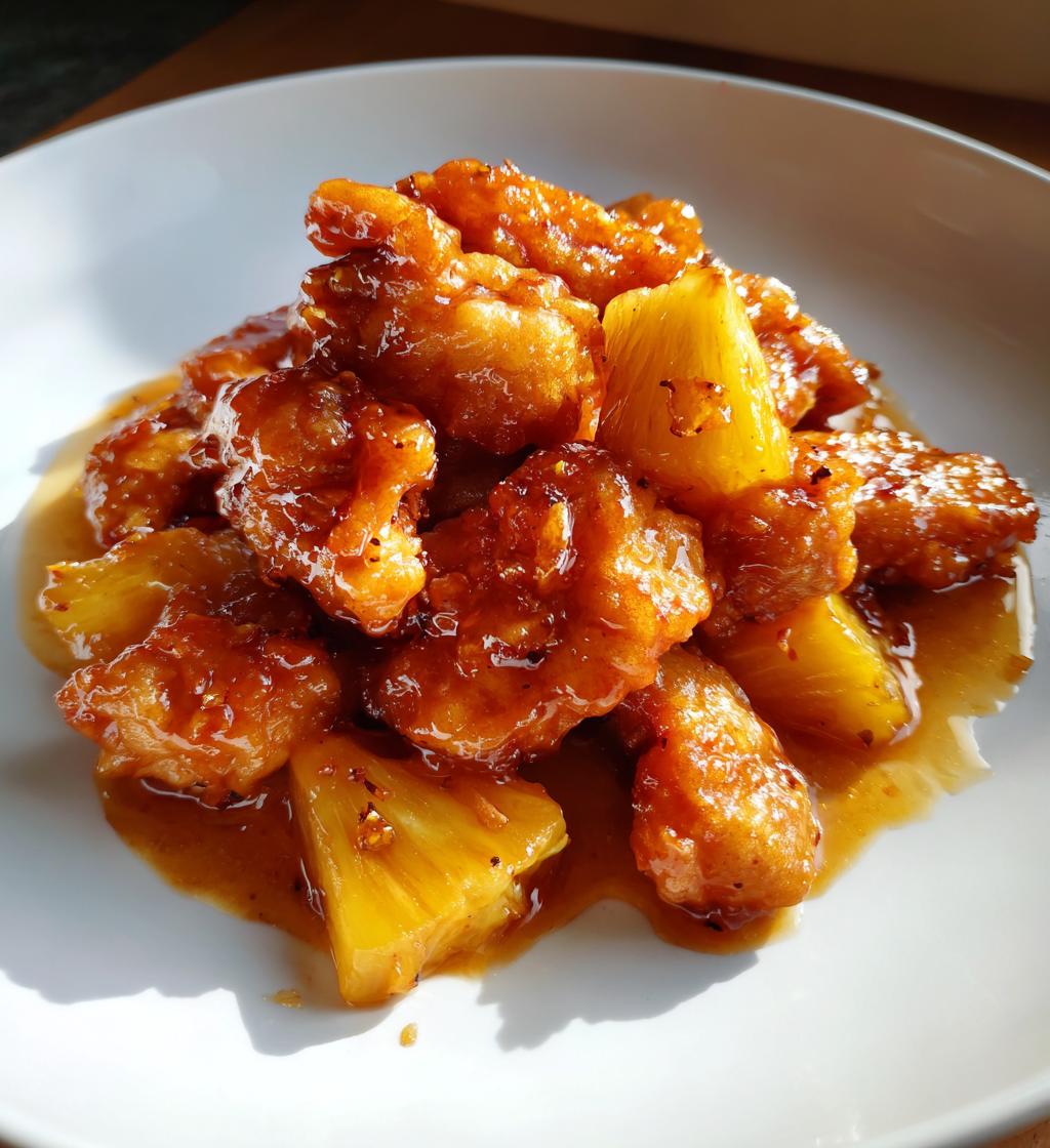 Gebratene Ananas-Hähnchen - detail 1