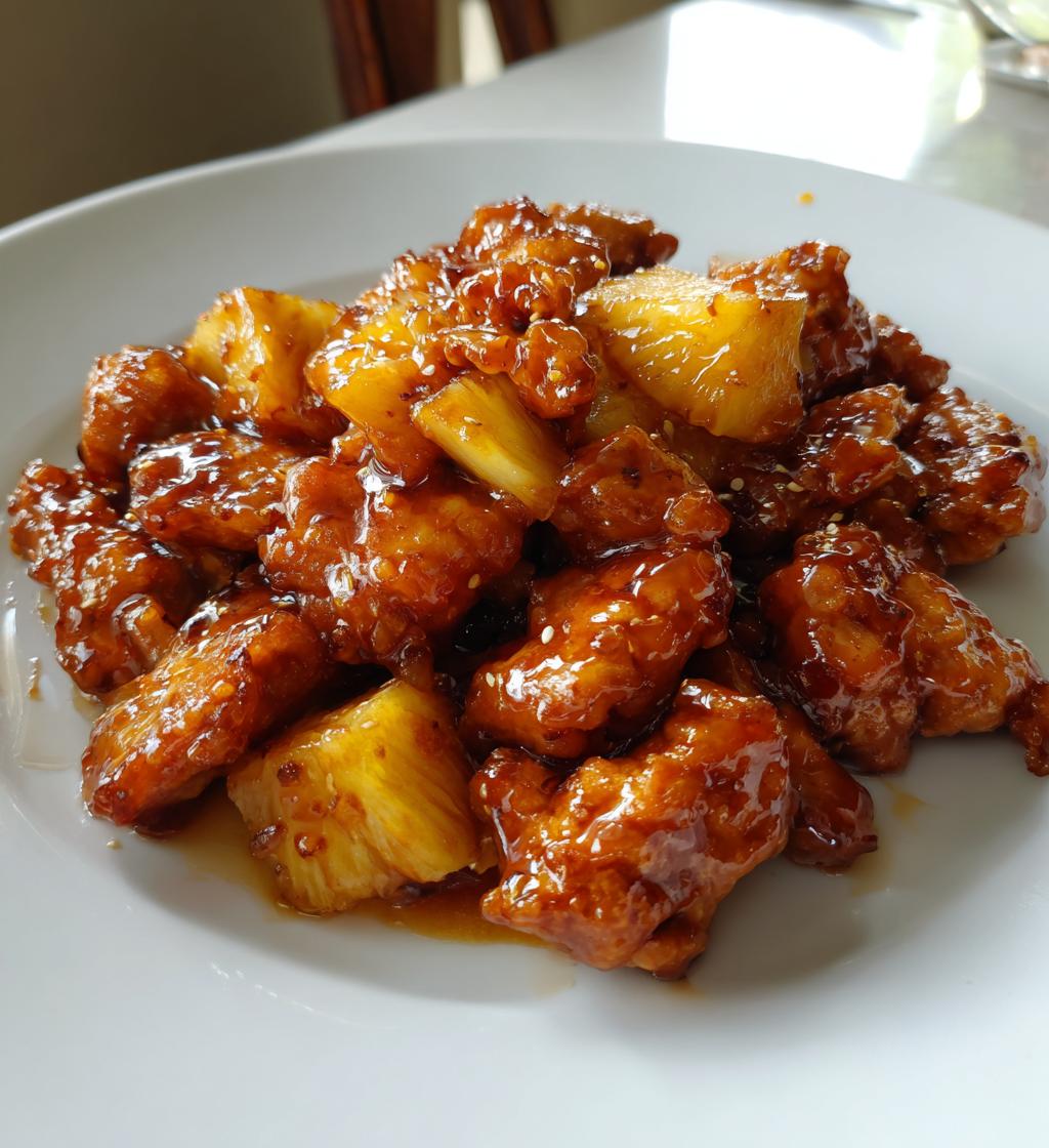 Gebratene Ananas-Hähnchen