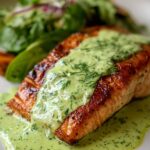 Gebratener Lachs mit Dillsoße