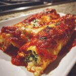 Gefüllte Manicotti mit Marinara
