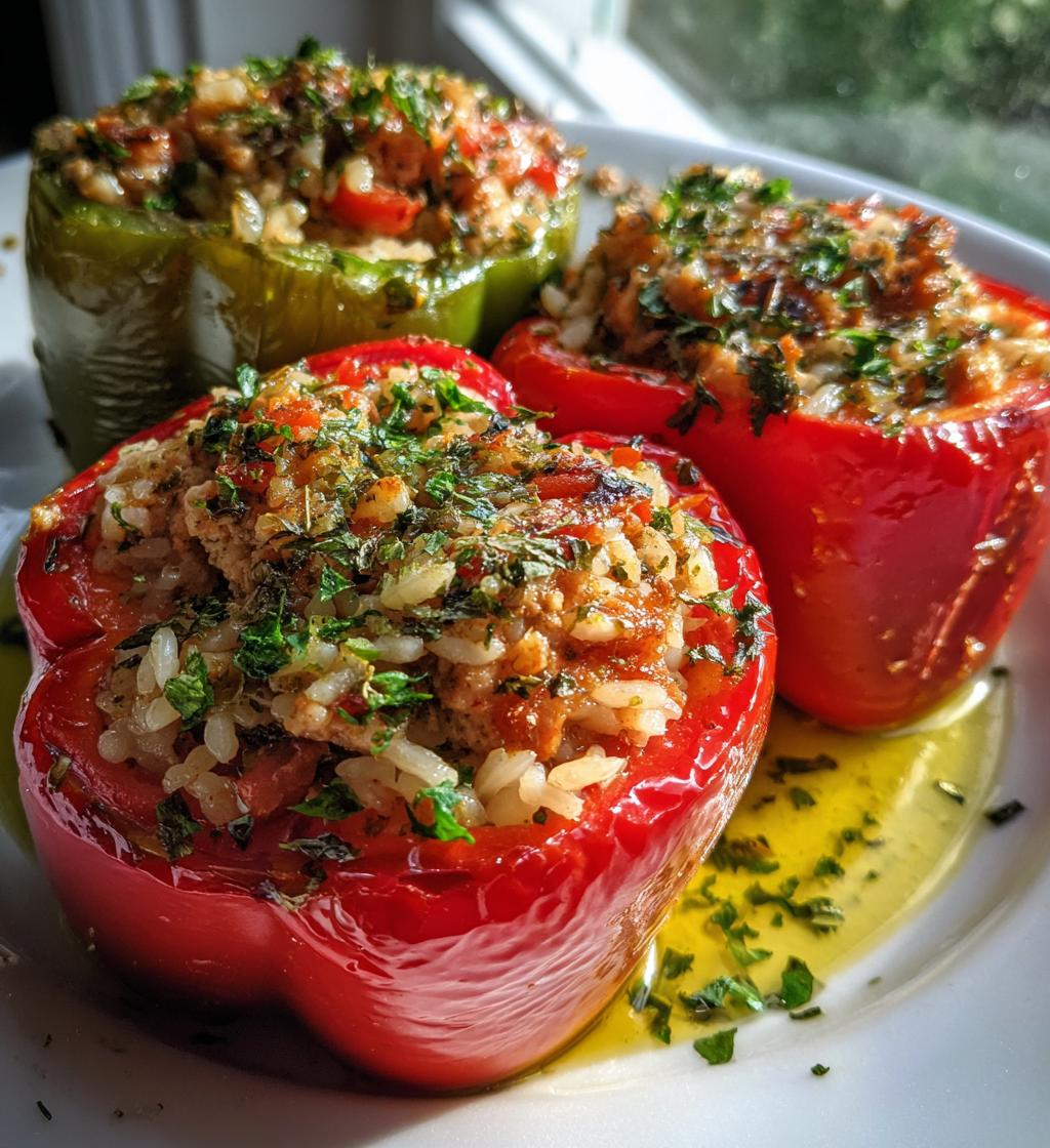 Gefüllte Paprika mit Pute aus der Heißluftfritteuse
