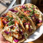 Gegrillte Fisch-Tacos mit Krautsalat