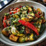 Gegrillter Gemüsesalat mit Basilikum-Dressing