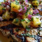Gegrillter Schwertfisch mit Ananas-Salsa
