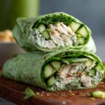 Green Goddess Wrap mit Gurken und Hähnchen