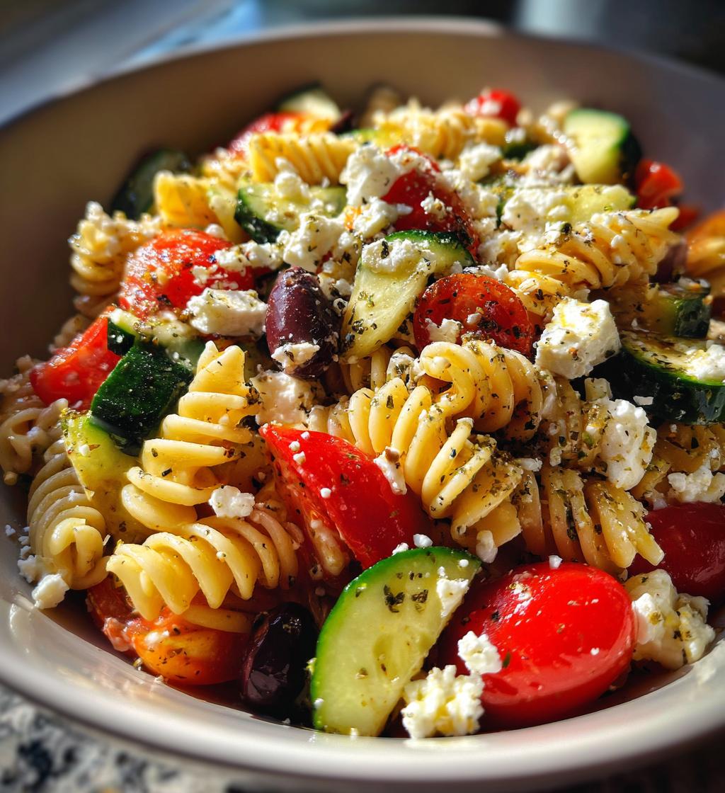 Griechischer Nudelsalat