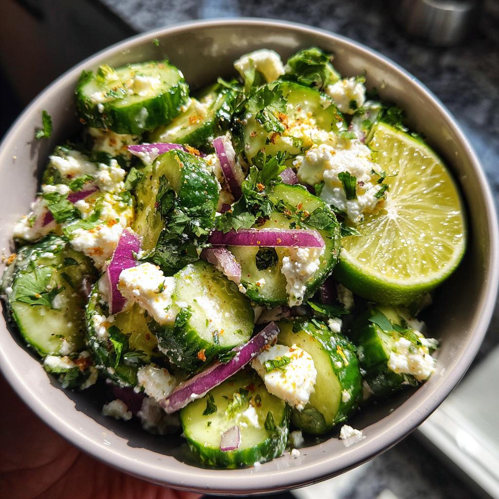 Gurken-Cotija-Limetten-Salat - detail 1