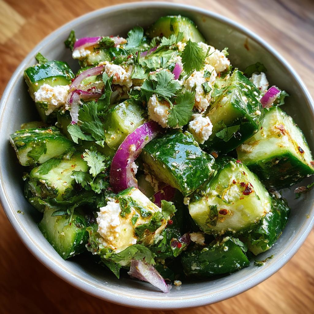 Gurken-Cotija-Limetten-Salat