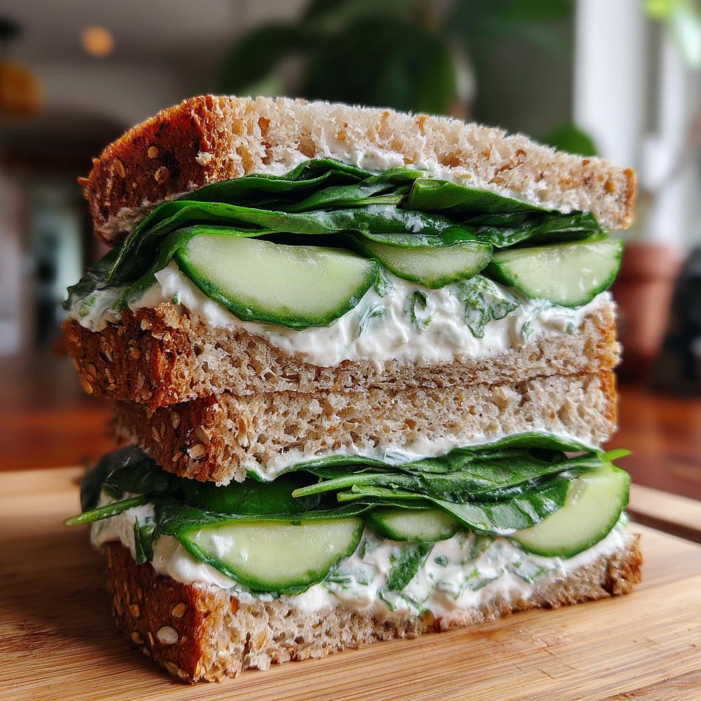 Gurken-Spinat-Sandwich-Salat - detail 1