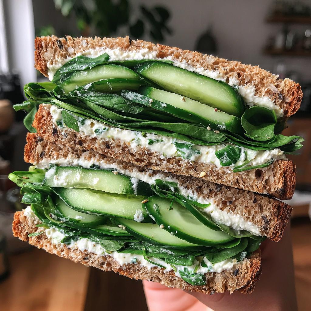 Gurken-Spinat-Sandwich-Salat