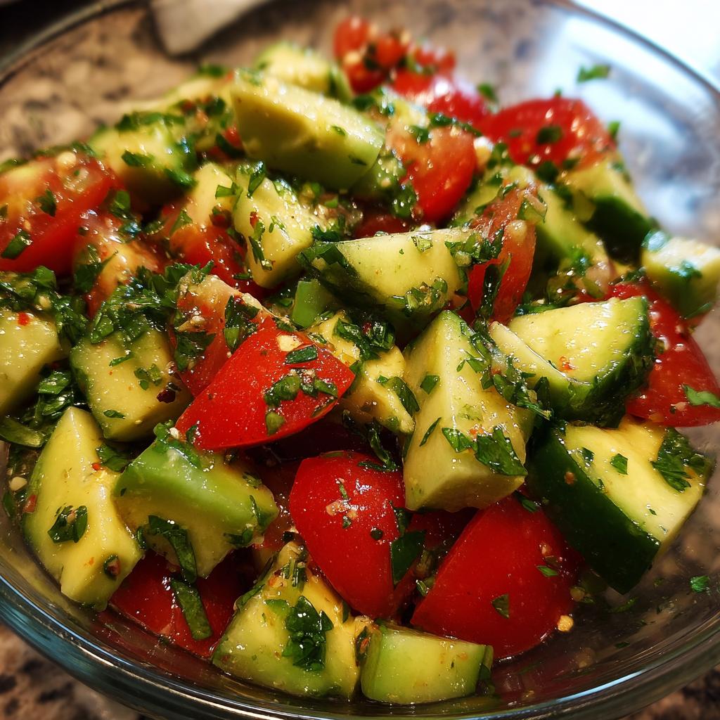 Gurken-Tomaten-Avocado-Salat - detail 1