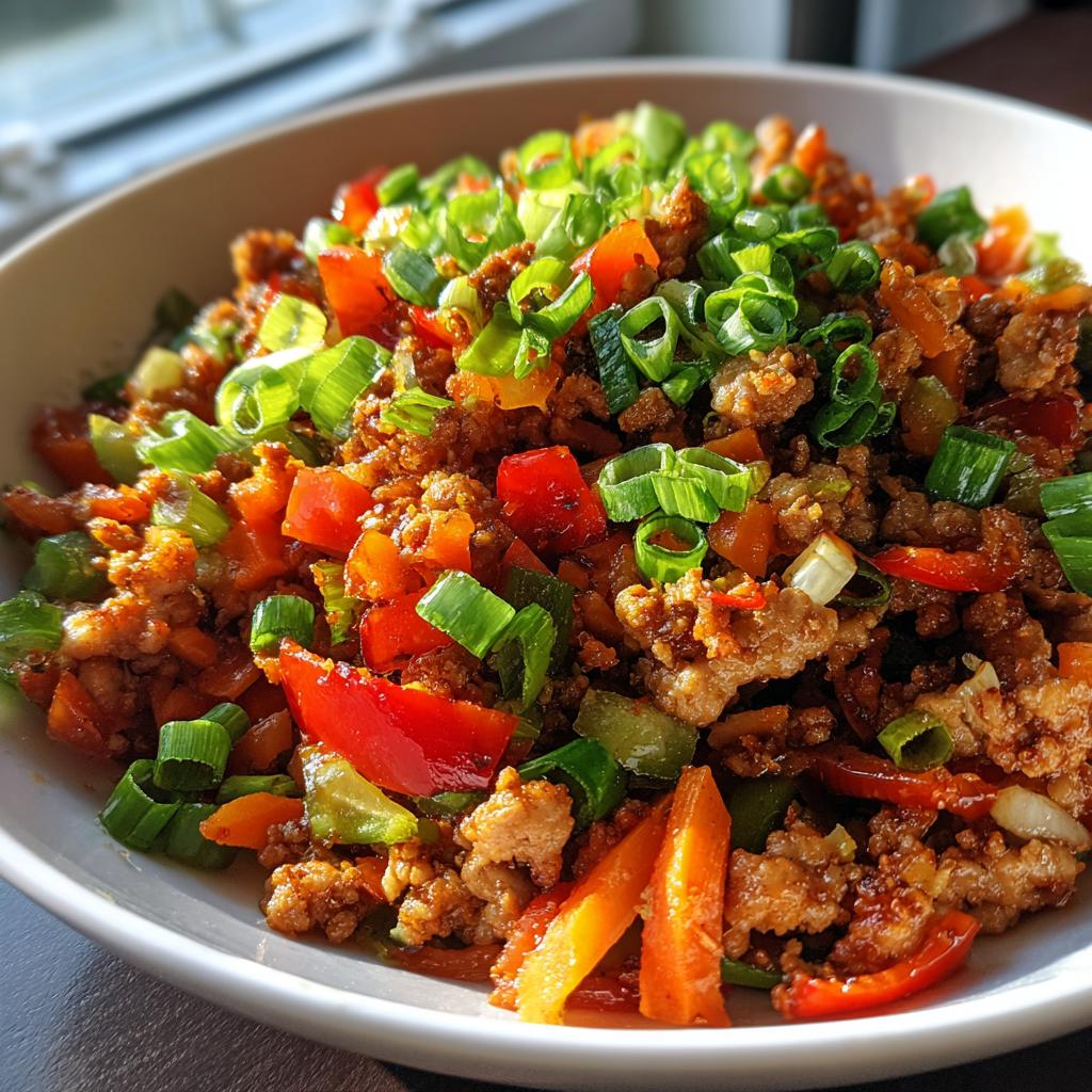 Hackfleisch-Hähnchen chinesische Rezepte