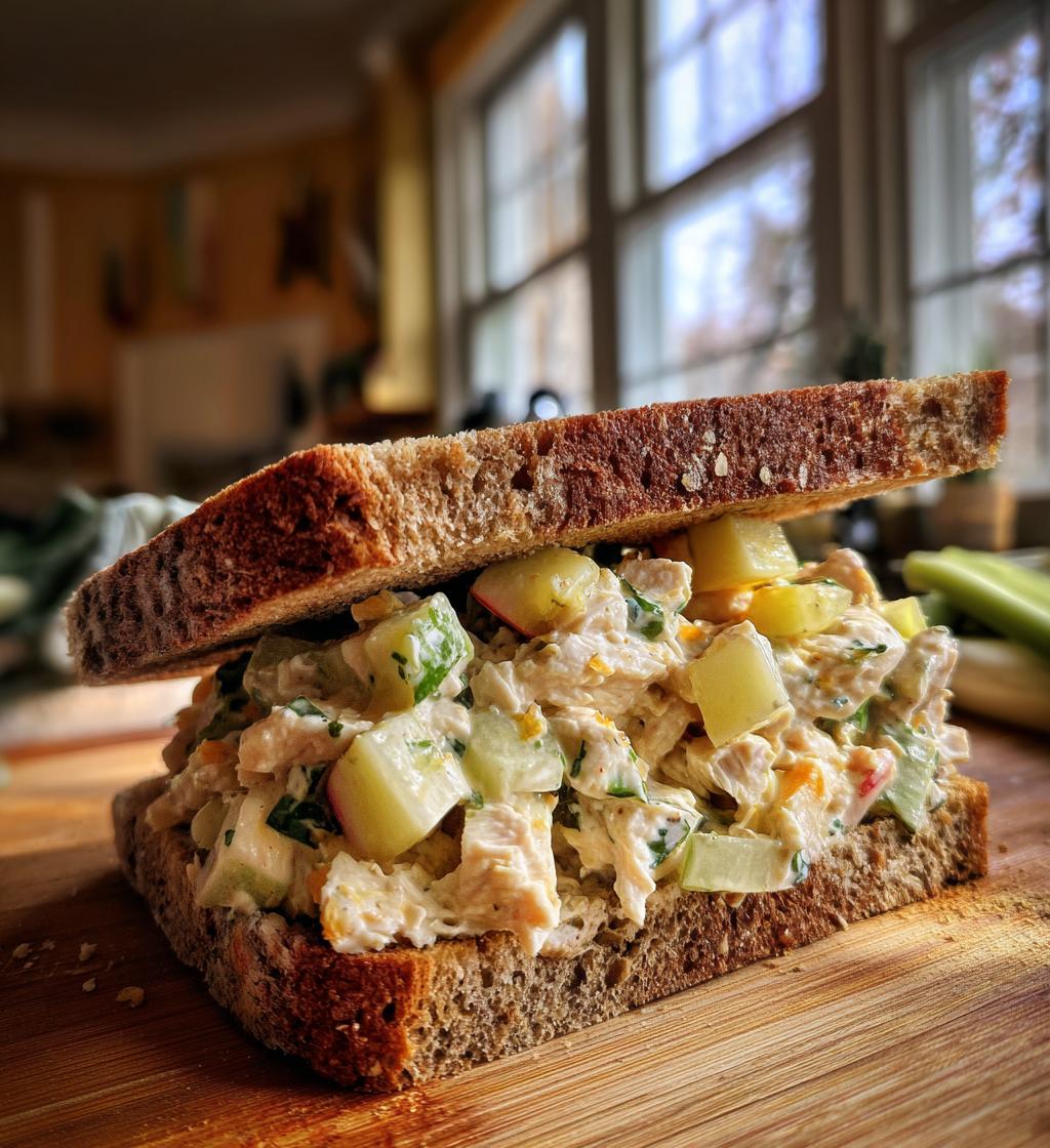 Hähnchen-Apfel-Salat-Sandwich - detail 1