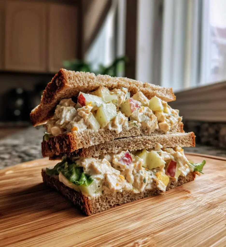 Hähnchen-Apfel-Salat-Sandwich