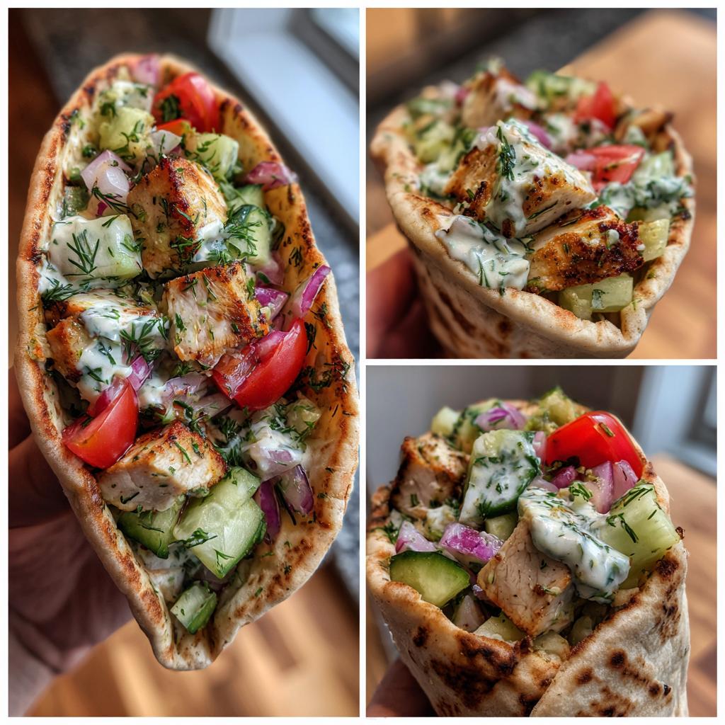 Hähnchen-Gurken-Pita-Salat - detail 1