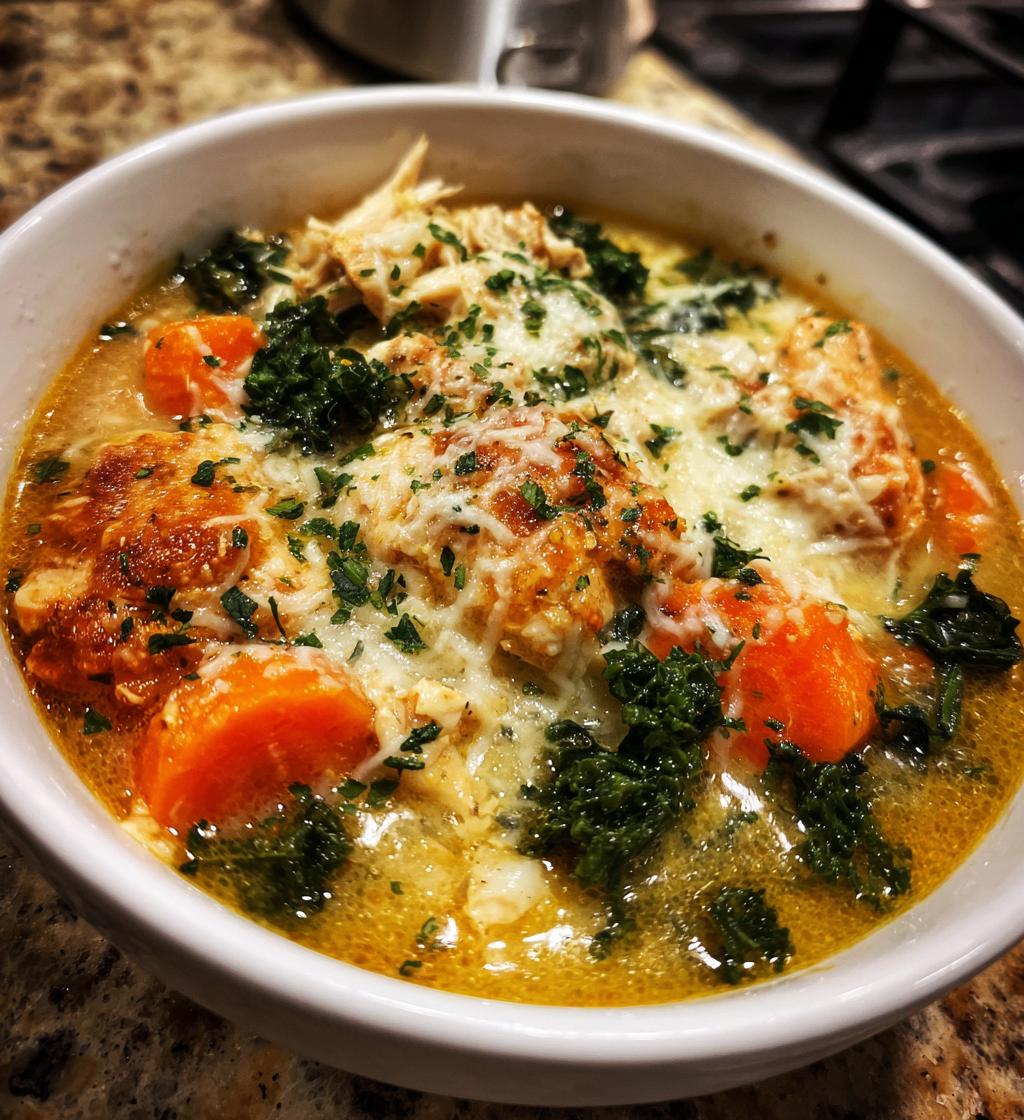 Hähnchen-Parmesan-Suppe - detail 1