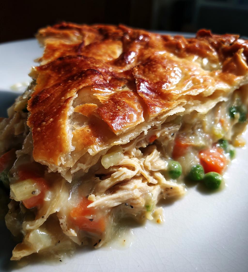 Hähnchen-Potpie mit Teigkruste
