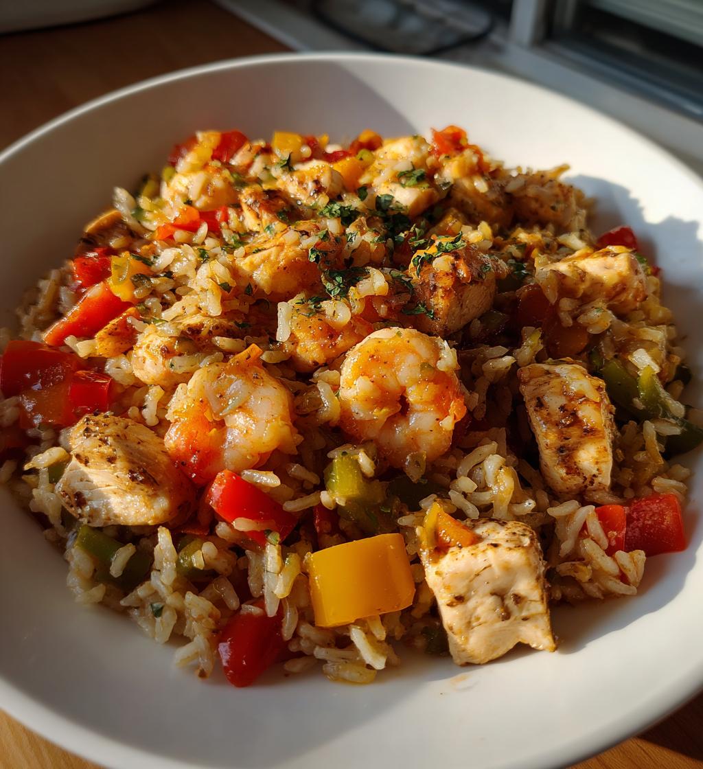 Hähnchen und Garnelen Jambalaya Rezept - detail 1