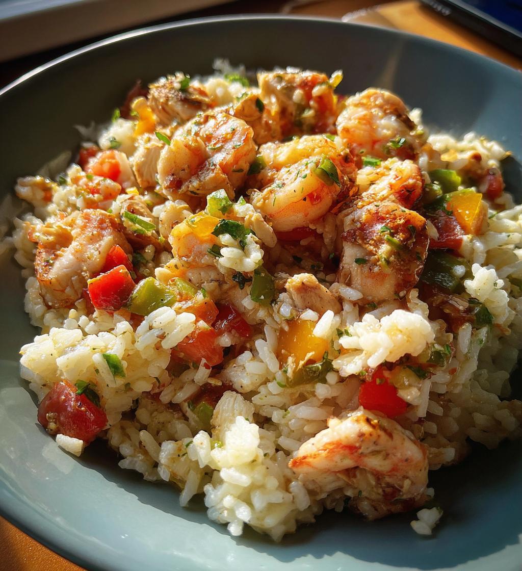 Hähnchen und Garnelen Jambalaya Rezept