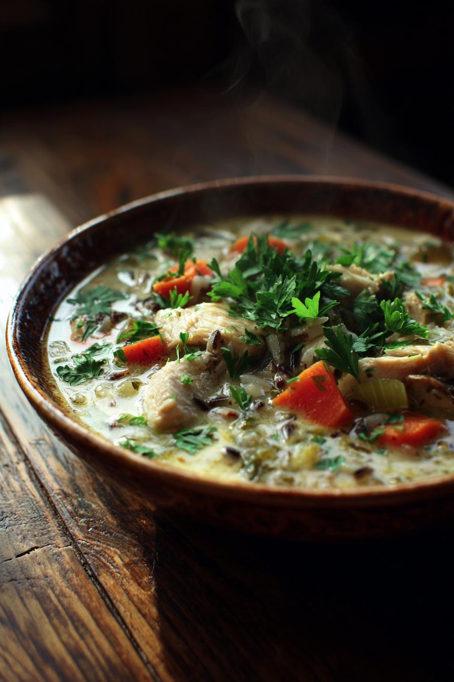Hühnchen- und Wildreis-Suppe - detail 1