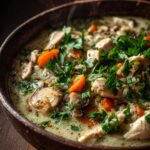 Hühnchen- und Wildreis-Suppe
