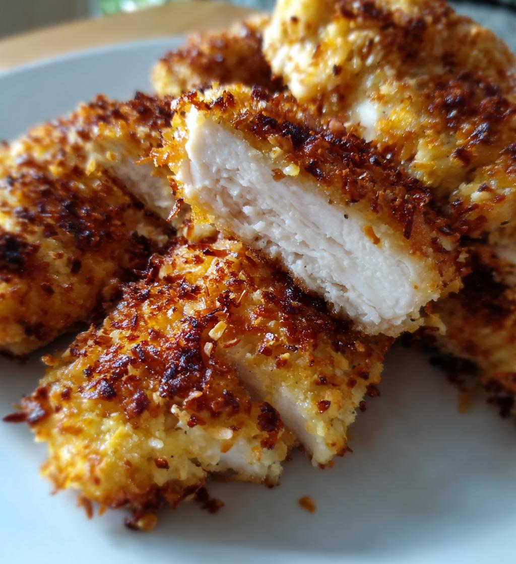 Hähnchenbrust mit Kokospanade aus der Heißluftfritteuse - detail 1