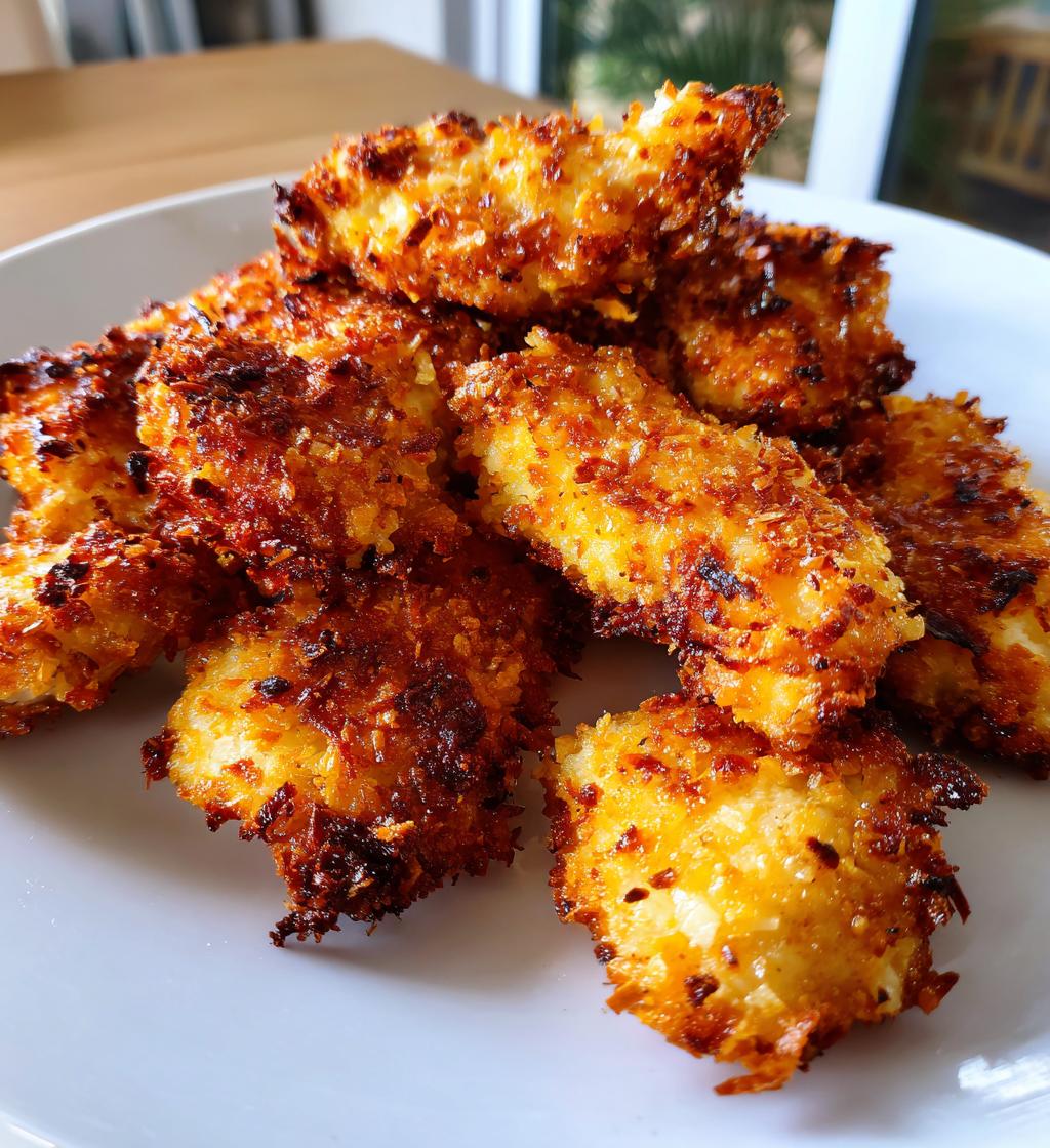 Hähnchenbrust mit Kokospanade aus der Heißluftfritteuse