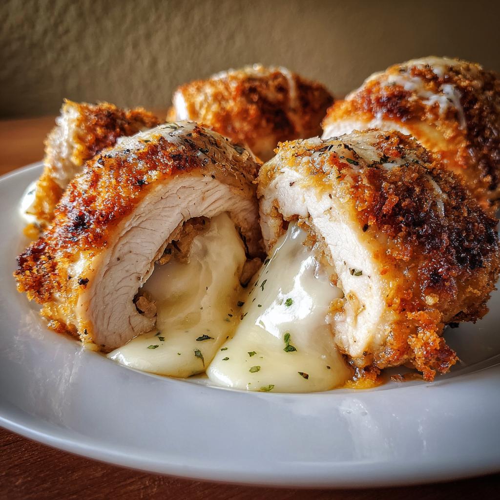 Hähnchenröllchen mit Knoblauchkäse - detail 1