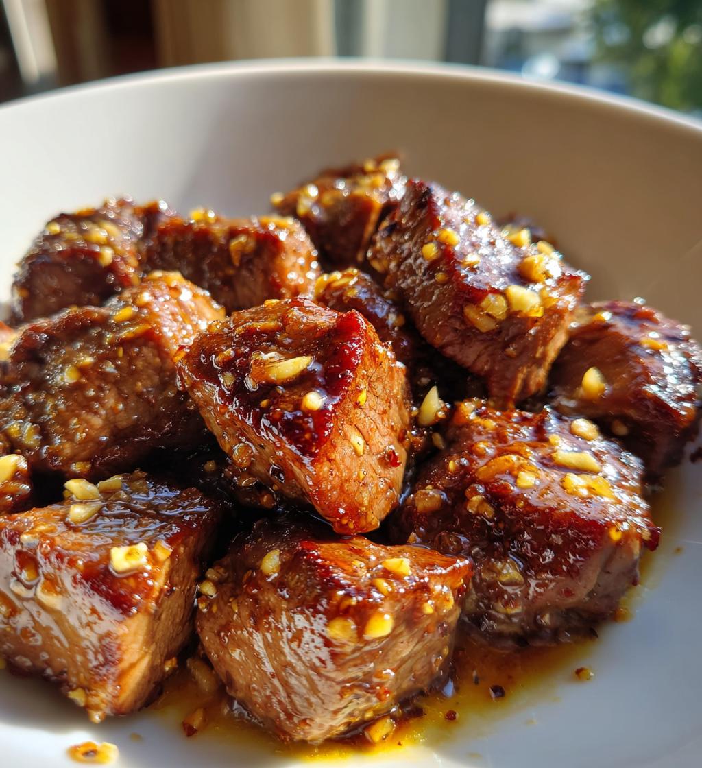 Honig-Knoblauch-Steakstücke - detail 1