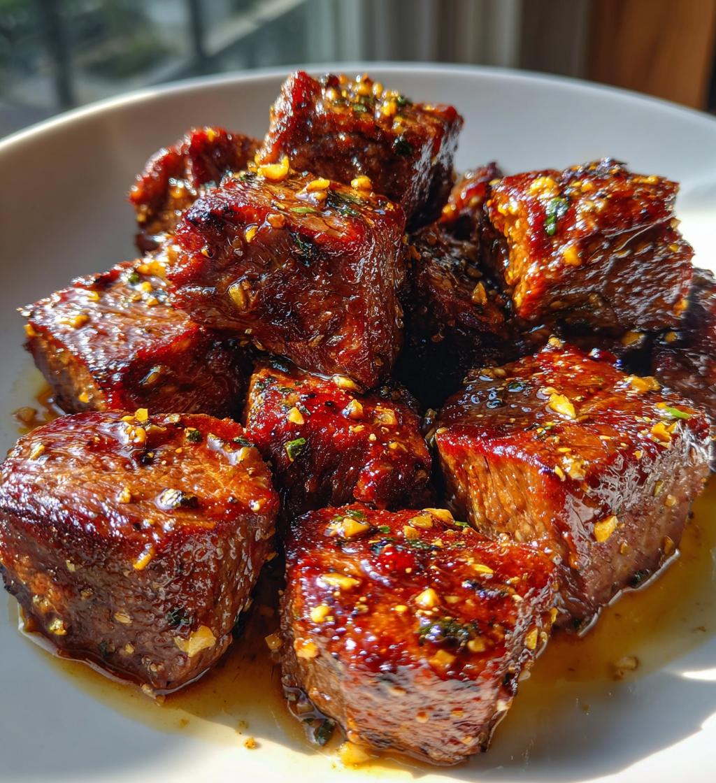 Honig-Knoblauch-Steakstücke