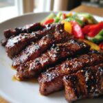 Ingwer-Soja-Flanksteak