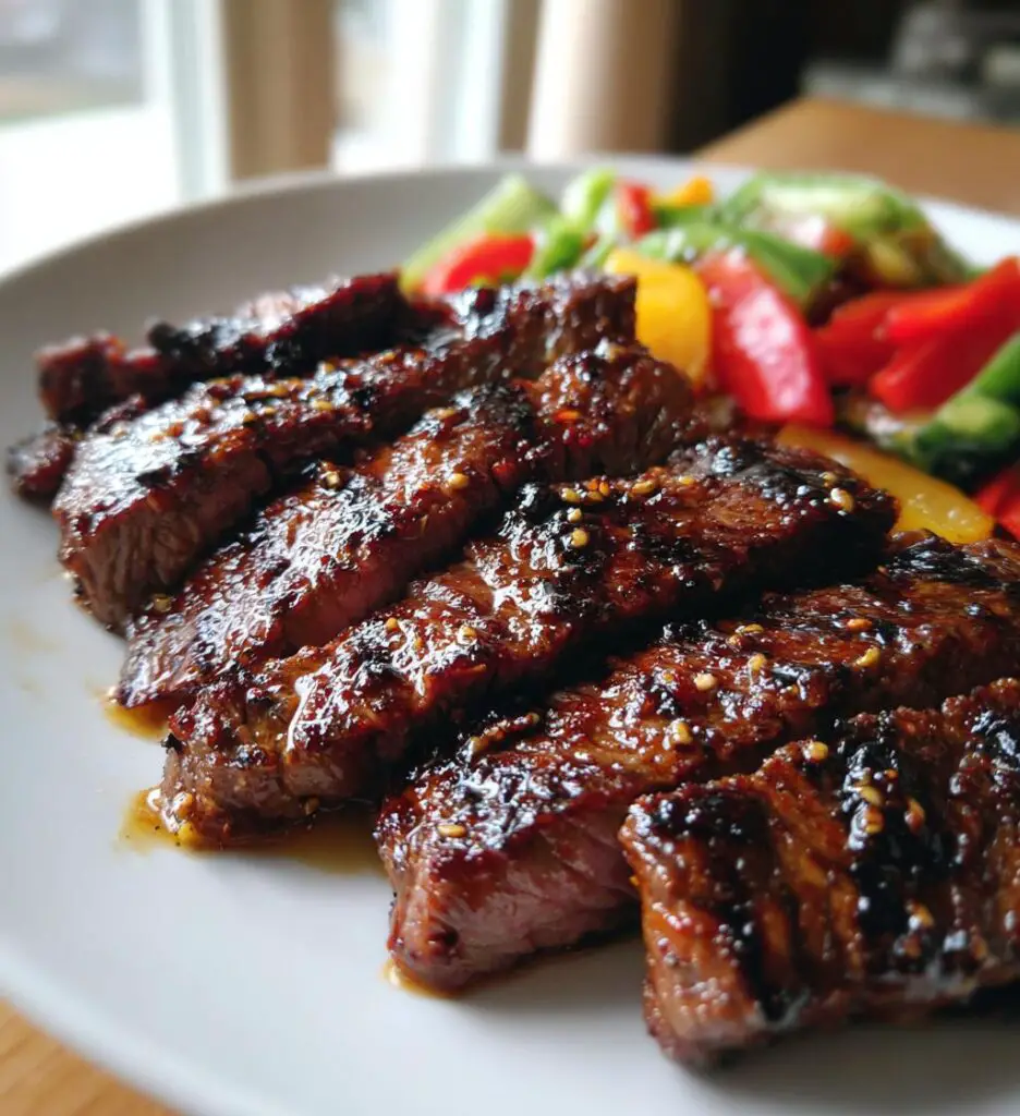 Ingwer-Soja-Flanksteak