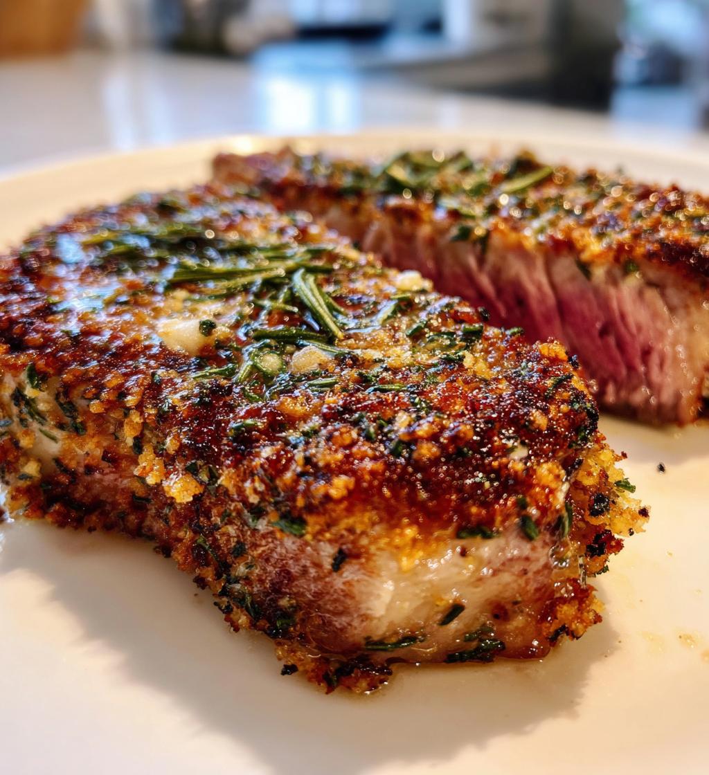 Knoblauch-Parmesan-Krustensteak - detail 1
