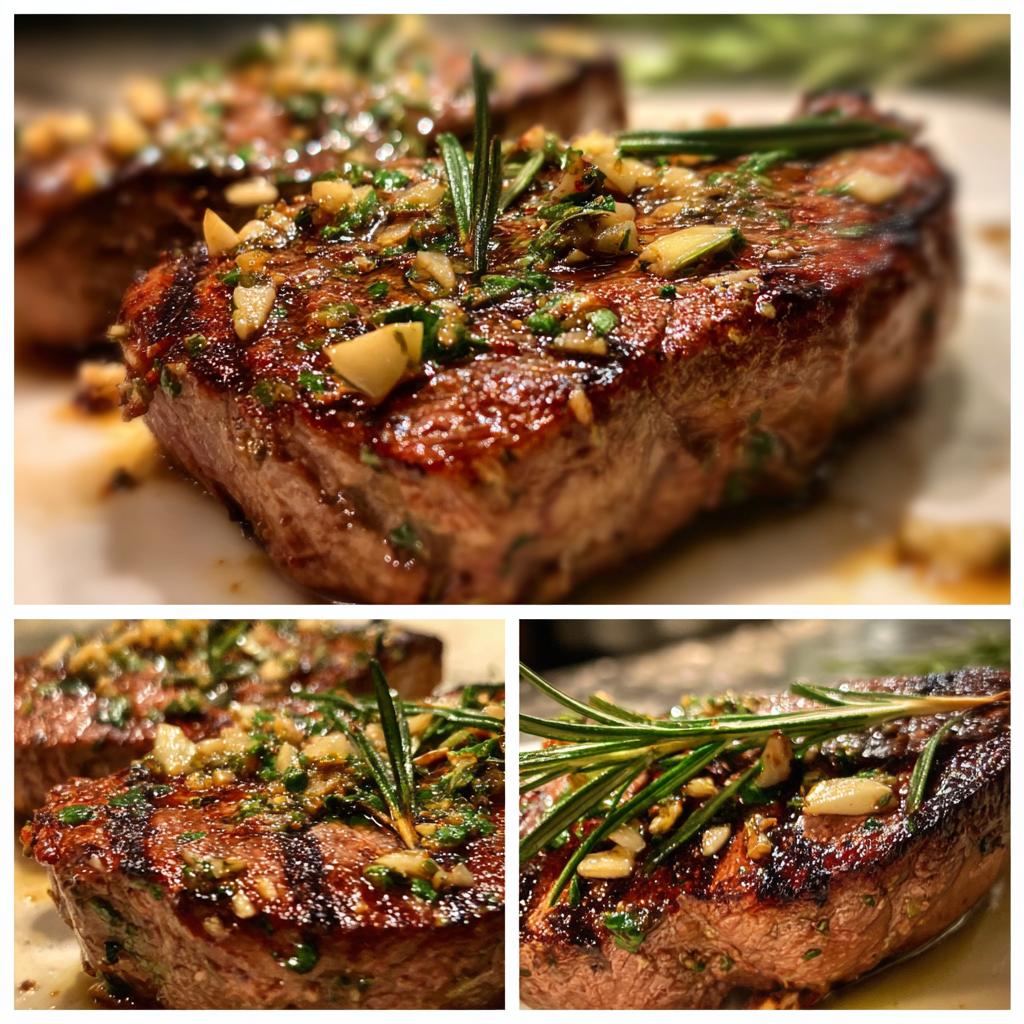 Knoblauch-Rosmarin-Steak vom Grill