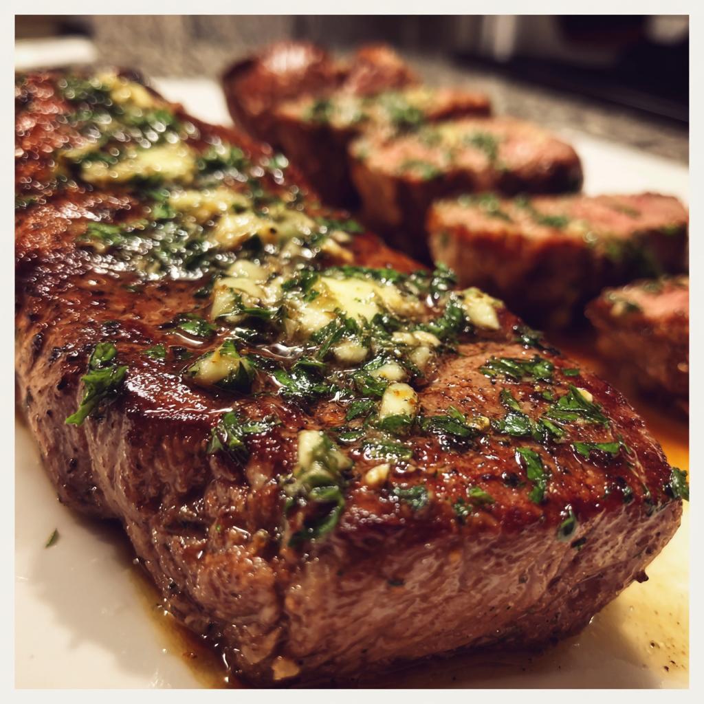 Knoblauchbutter-Steak