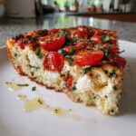 Krustenlose Caprese-Quiche-Salat