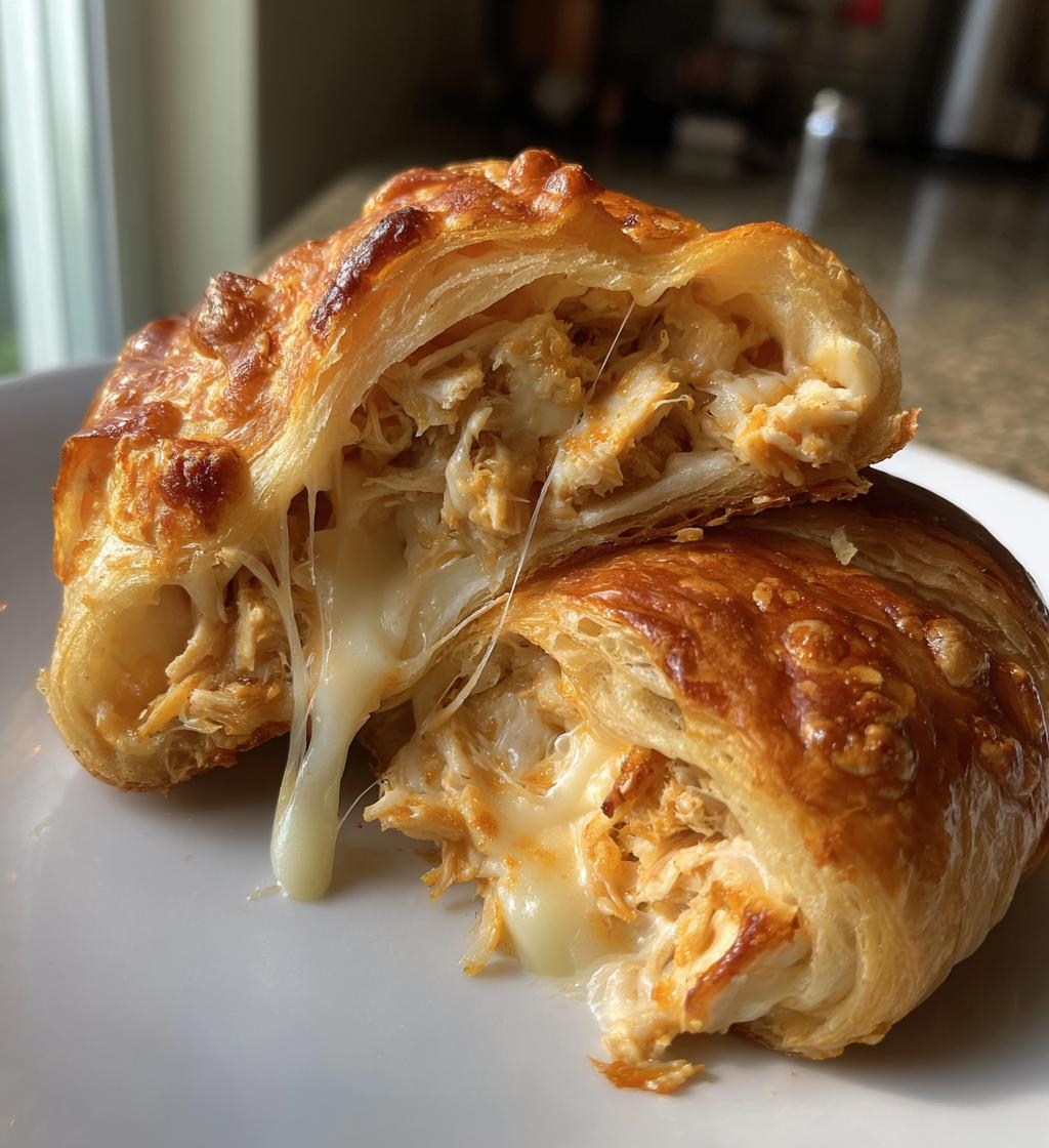 Käse-Hähnchen-Croissant-Rolle