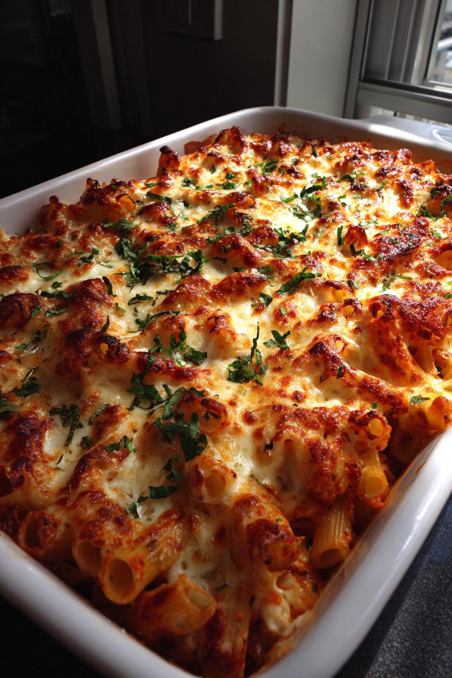 Käseüberbackene Ziti - detail 1