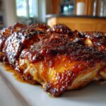 Langsam gegartes Barbecue-Hähnchen
