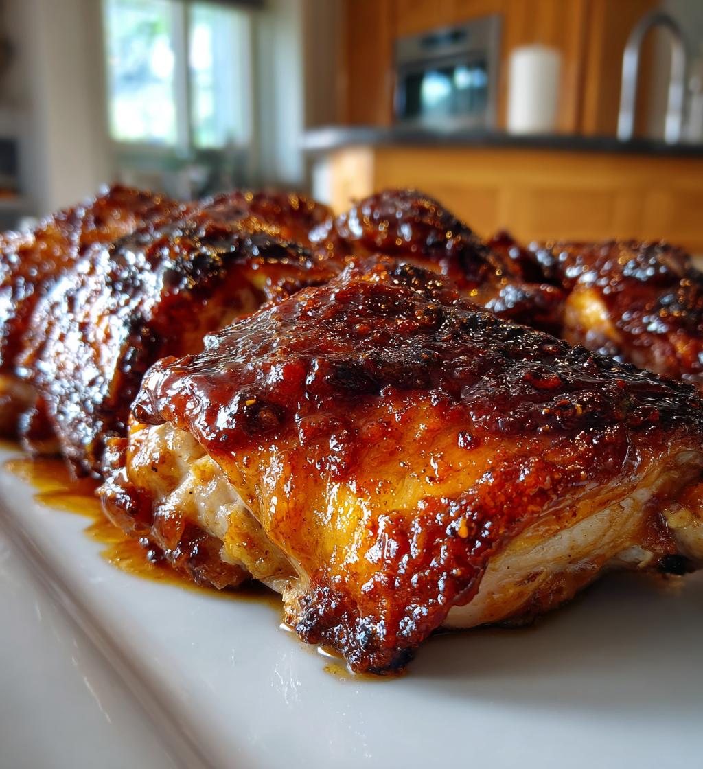 Langsam gegartes Barbecue-Hähnchen