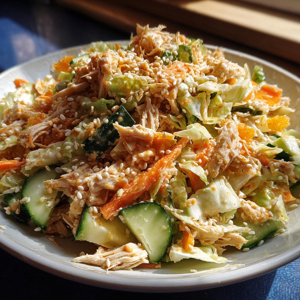 Leichter Cremiger Chinesischer Hähnchensalat - detail 1