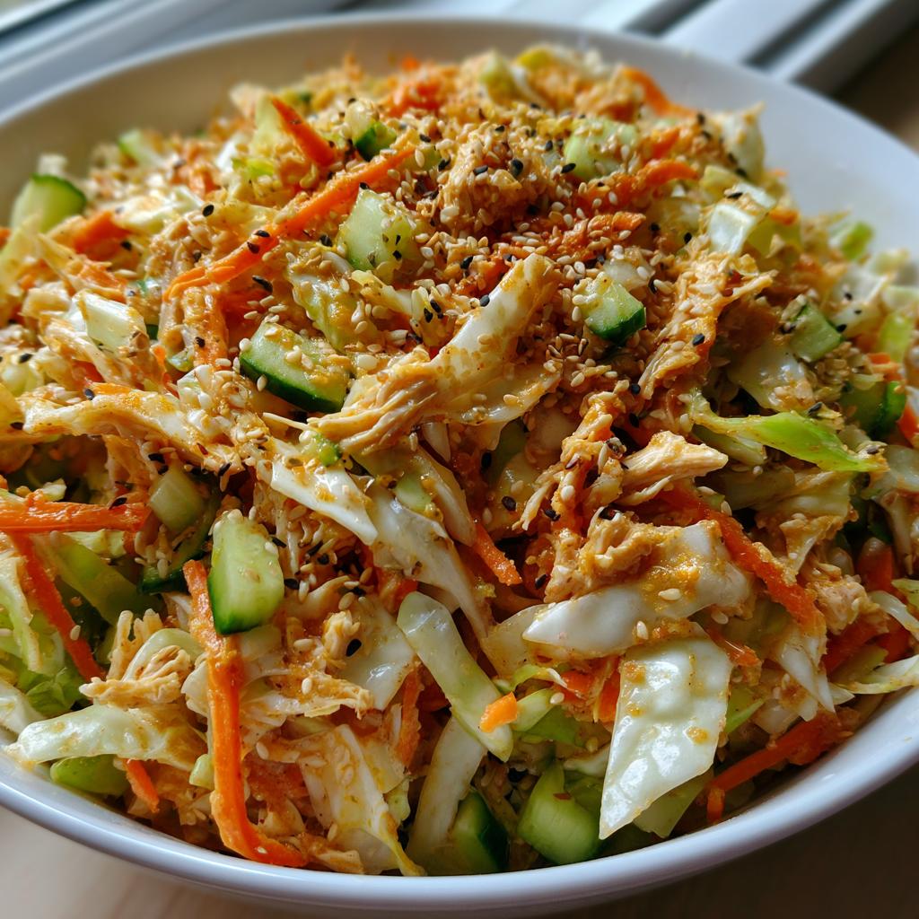 Leichter Cremiger Chinesischer Hähnchensalat