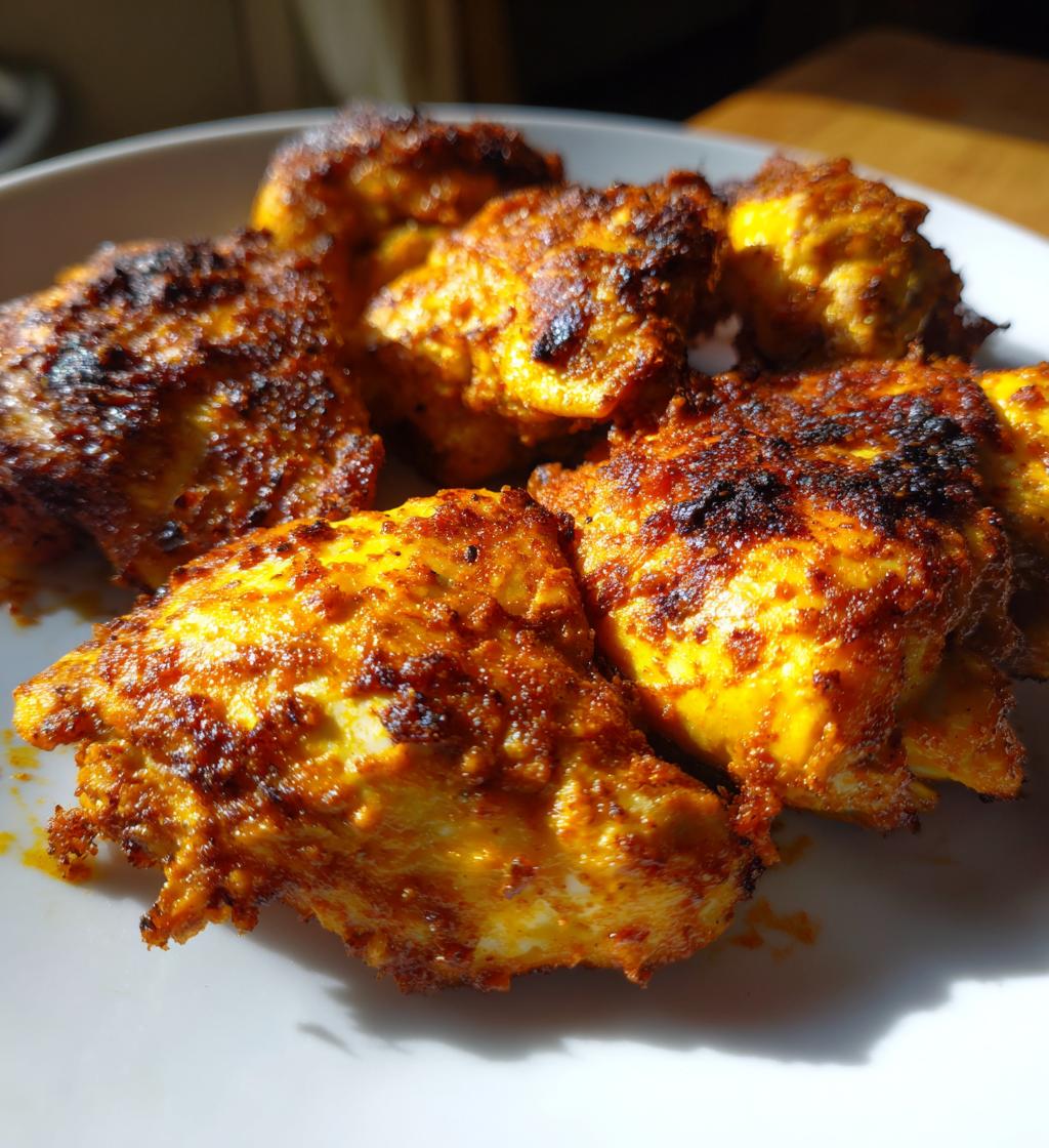Marokkanisch gewürzte Hähnchenbrust aus der Heißluftfritteuse - detail 1