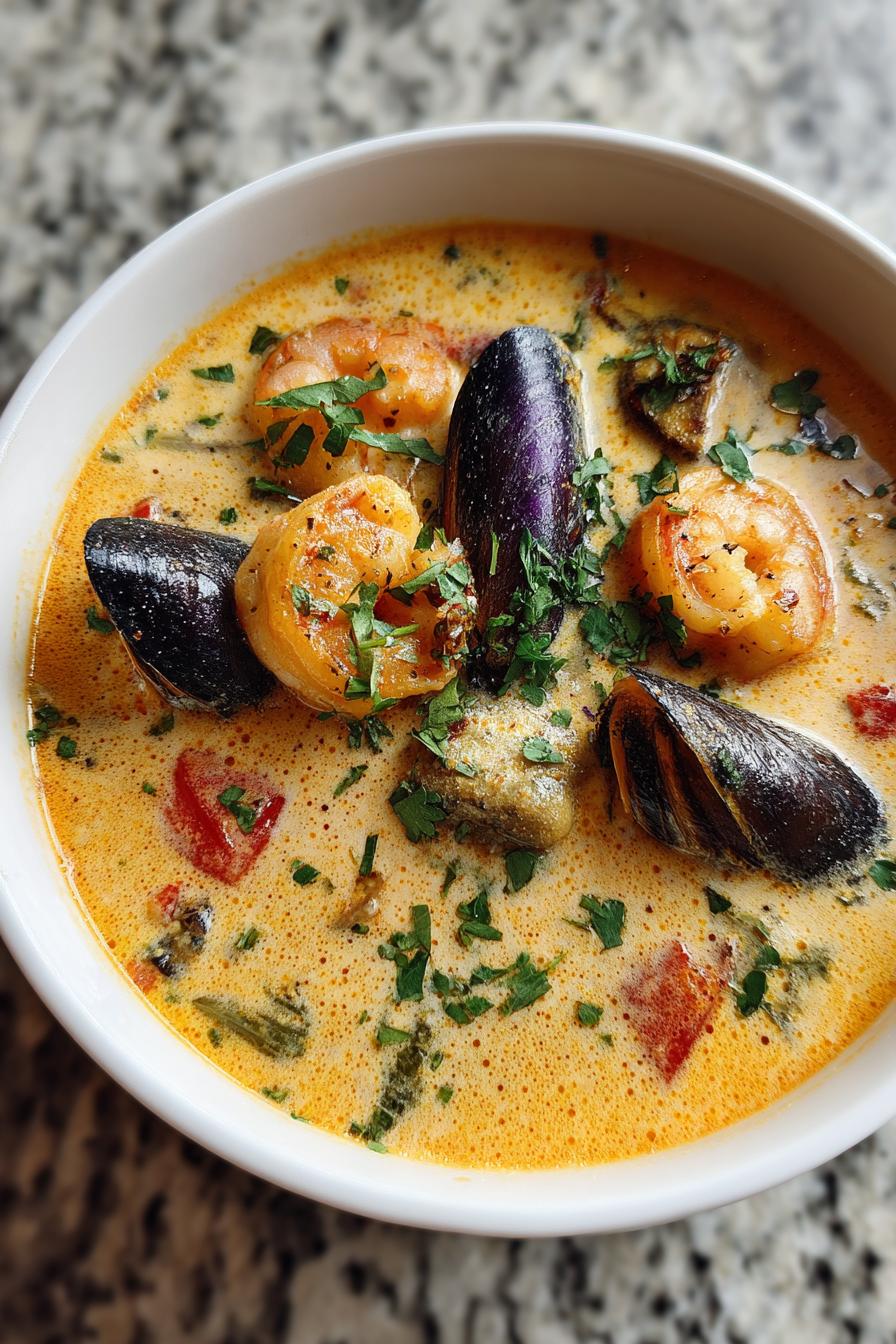 Meeresfrüchte-Cremesuppe