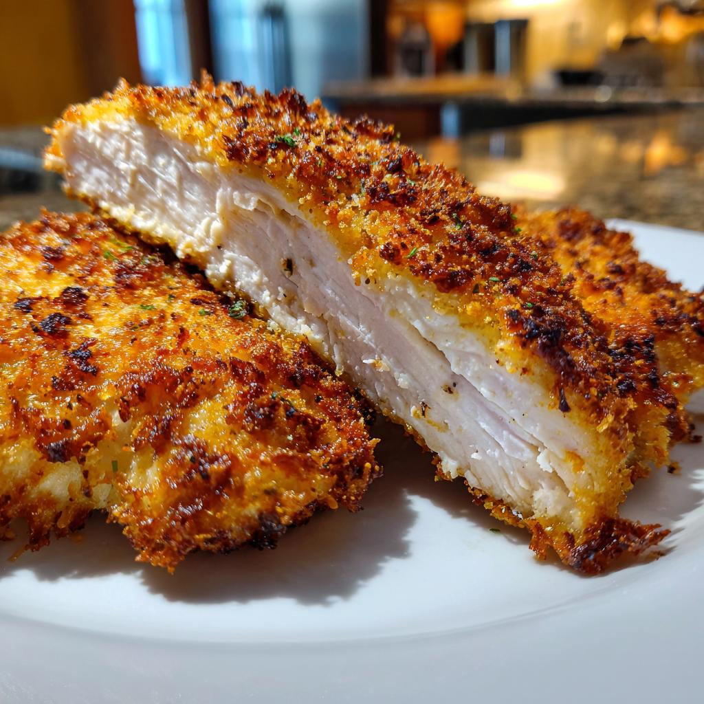 Nachgemachtes Longhorn-Hähnchen mit Parmesan-Kruste
