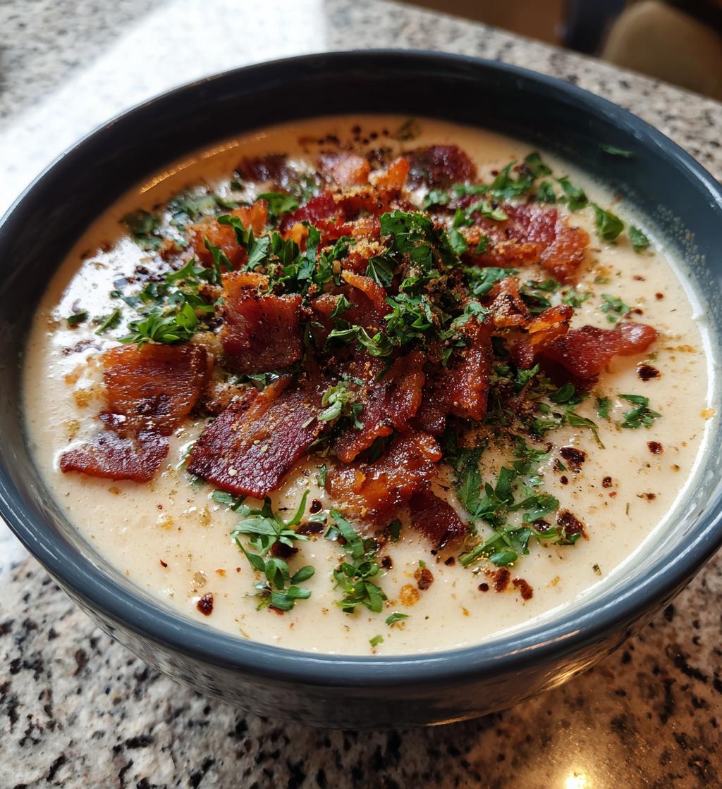 Ofenkartoffelsuppe mit Toppings