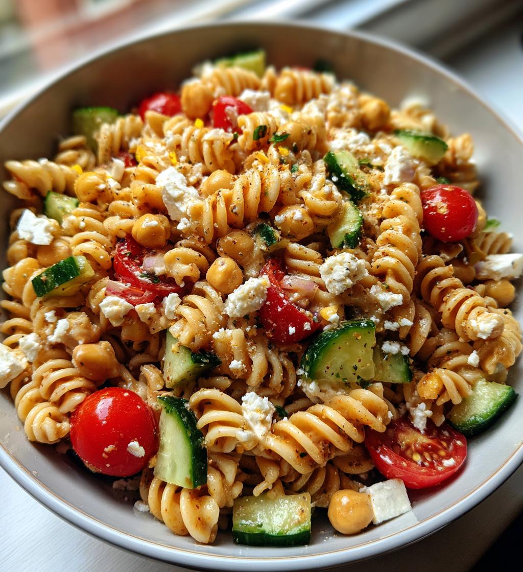 Proteinreicher Nudelsalat
