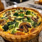 Quiche-Salat mit Spinat, Brokkoli & Pilzen