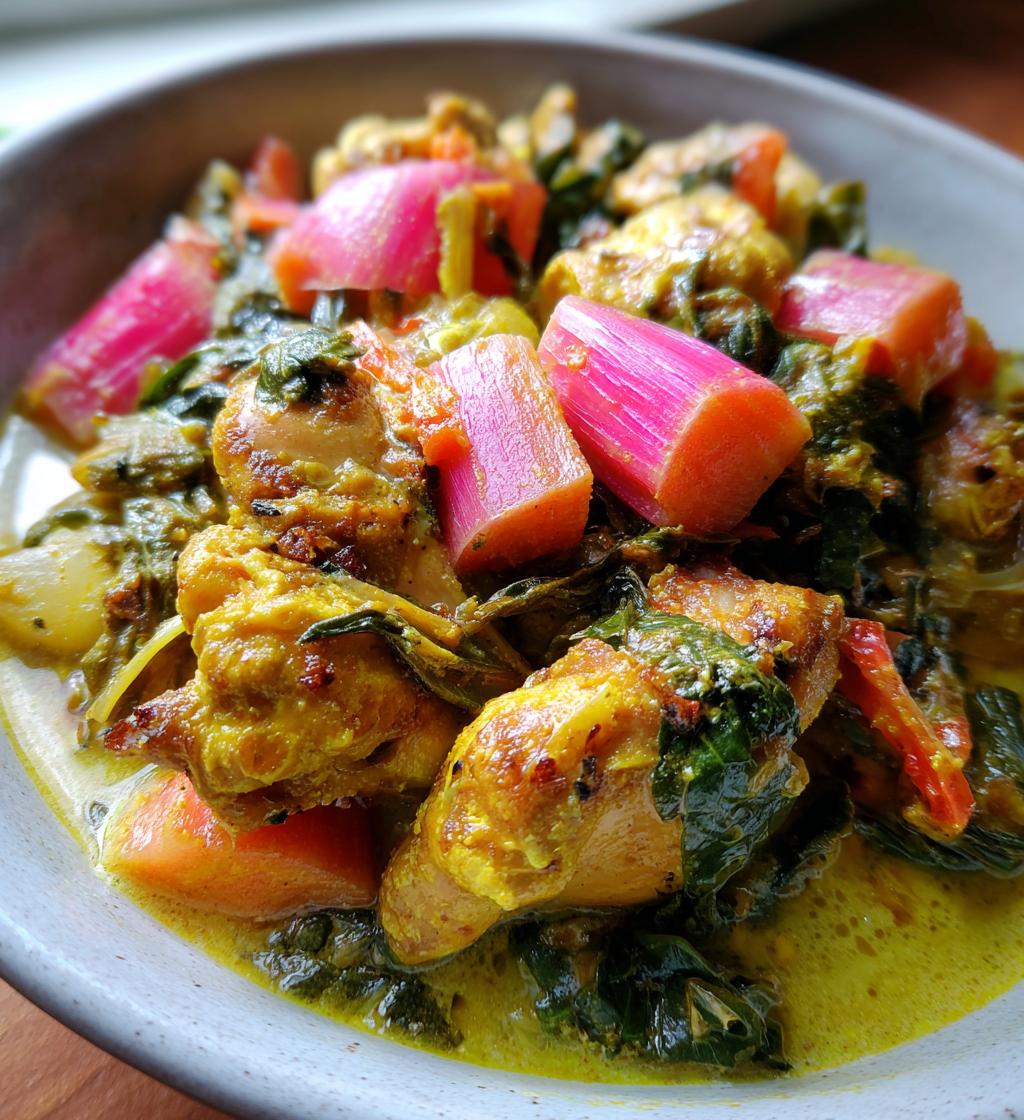Rhabarber-Curry-Hähnchen