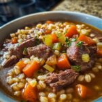 Rindfleisch-Gerste-Suppe